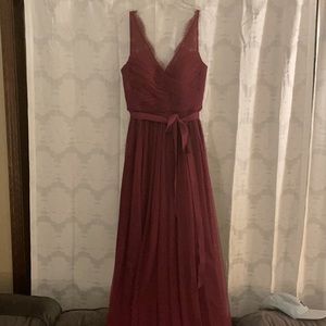 BHLDN Hitherto Fleur Bridesmaid Dress Burgundy